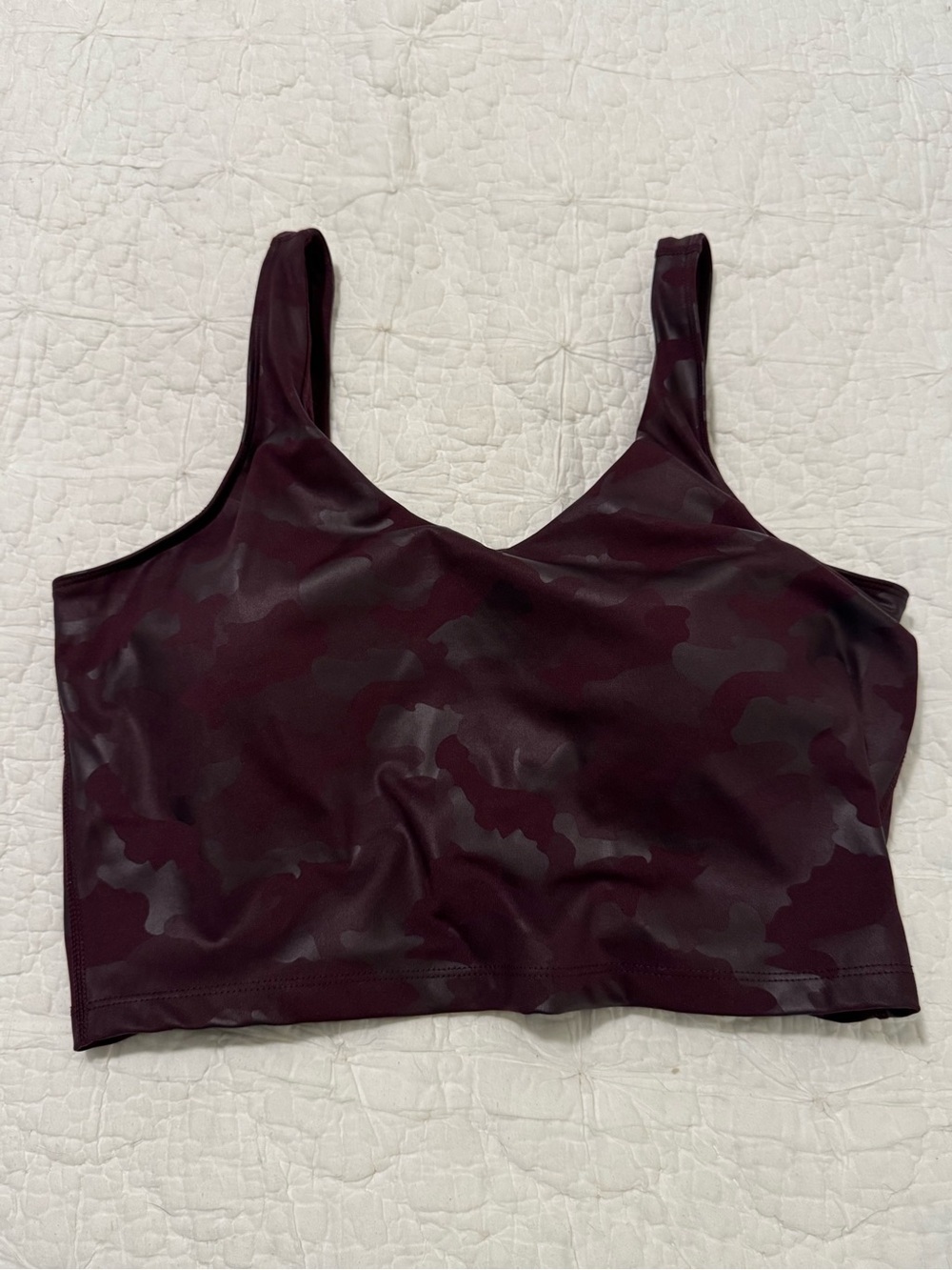 Yogalicious sports bra Camo print burgundy color Size XL